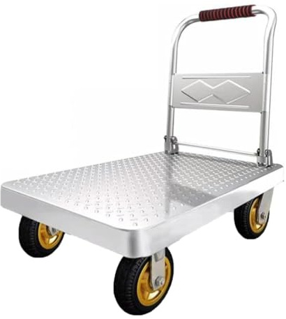 Carrello pieghevole con piattaforma resistente, capacità 800 kg, con ruote e maniglia per sollevamento e trasporto pesanti