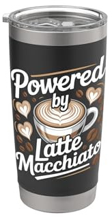 Alimentato da Latte Macchiato Bicchiere termico in acciaio inox doppia parete