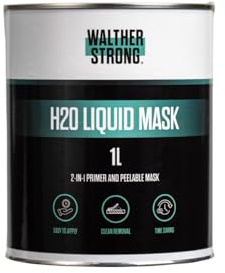 H20 Liquid Masking Fluid | 2-in-1 Masking Tape & Primer (1 Litre) - Simple Application, Easy Peel, No Residue - Interior and Exterior Usage - Dual Purpose Peelable Mask
