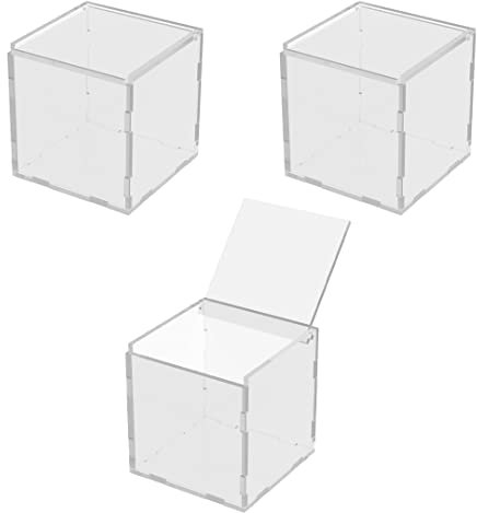 Danieli | Scatola Cubo in acrilico trasparente 10x10x10 con coperchio | Contenitore per Caramelle, Granelle, Confetti, Cialde e Capsule Caffè (3)
