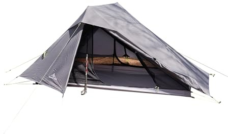 Nature Link Altair Two Ultralight Backpacking Tent, Waterproof SIL Nylon, Double Wall, 2 Person Trekking Pole Tent, 3 Season, Compact, Ultralight Shelter for Backpacking, Camping, Thru Hiking