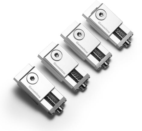 Genmitsu Uppgradering aluminium mini skruvklämma tåklämma 4 st, CNC-routerklämma med hög precision för träbearbetning och metallbearbetningsprojekt, storlek 56 x 22 x 21 mm, låg profil