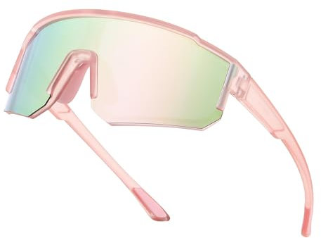 FEISEDY Sport Sonnenbrille Polarisiert Herren Damen Fahrradbrille Jugendliche Sportbrille Verspiegelt für MTB Radfahren Baseball mit UV400 Schutz & TR90-Rahmen B0213