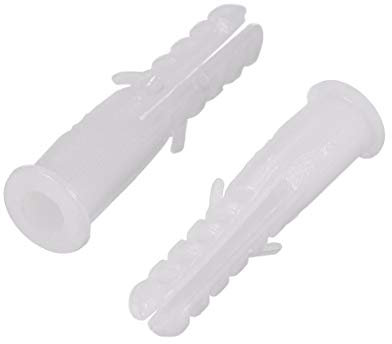 Wanddübel, Schraubendübel, 70 Stück 8 mm x 39 mm Kunststoff-Expansionsrohrsäule Betonanker Wandstecker weiß for Hausgarten DIY Anwendung