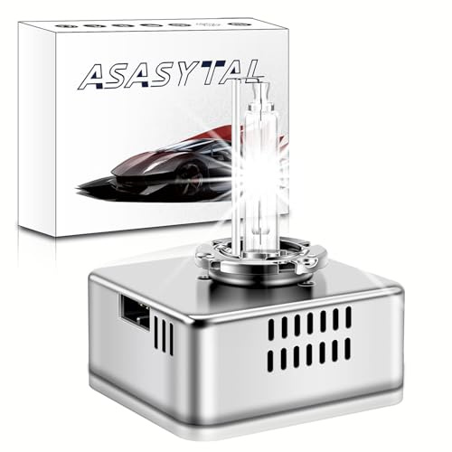 Asasytal D5S Xenon Bulb 6000K Cool White Light 35W OEM HID Headlight, Compatible with BMW, Mer-cedes Benz ect.,XENARC Original D5S 66540 12410C1 PK32d-7 Car Bulbs Replacement, 1-Pack