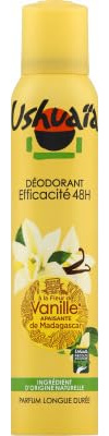 Ushuaïa Deodorant Spray Efficacite 48h Anti-Traces Vanille, 200ml