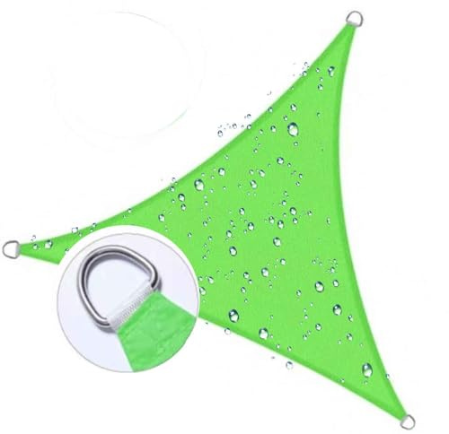 Triangle Sun Shade Sail Waterproof ，Sun Shade Cover Cloth ， 90% UV Block Canopy Breathable ，Heavy Duty Windproof Sun Protection Sail Canopy for Patio Fruit Green, 12' x 12'x 12'