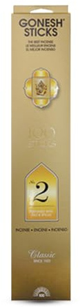 Gonesh - Classic Collection - Non-Toxic 10” Slow Burn Light Floral Aromatic Sticks - No. 2-100 Pack