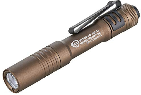 Streamlight 66609 MicroStream 250-Lumen 1,150-Candela Flashlight, Coyote