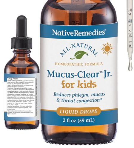 Native Remedies Mucus-Clear Jr. - Temporarily Relieves Common Cold Symptoms in Children - 59 ml