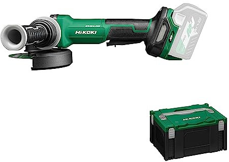 HIKOKI Akku Winkelschleifer G3613DVF, Schleifscheiben Ø: 125 mm (36V, Leerlaufdrehzahl: 3200-10000 min-1/ mit (AT Modus), Antriebsspindel: M14, Brushless, HSCIII Koffer) OHNE Akku u. Ladegerät.