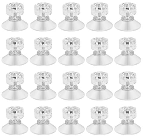 Ventouses avec Vis, JANDH 20 Pièces PVC Ventouses 30mm, Ventouses avec Filetage M4x10mm et Écrous Moletés, Ventouse Rideau Isolant Camping Car, pour Voiture, Salle de Bain, Vitre, Pare Soleil
