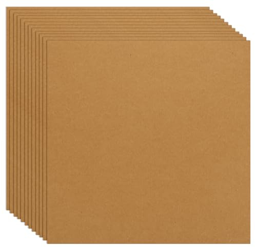 200 Sheets Brown Cardstock 12x12 Heavyweight Kraft Cardstock 250gsm Brown Card Stock Paper Brown Kraft Card Stock for DIY Crafts Cards Making, Invitations, Scrapbook Supplies, Bussines Card, 90lb