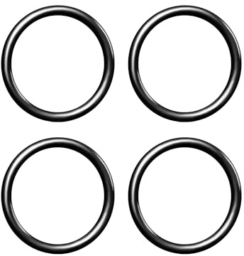 STEADYKLEEN - Sink Drain O Ring (4), Plunger Rubber Gasket for 3 Compartment Sink, Replacement O Rings, Complements Twist Waste Valve Drain Stopper