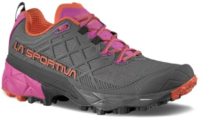 LA SPORTIVA Akyra II Woman, Scarpe da Escursionismo Donna (Carbon/Cherry Tomato, Sistema Taglie Calzature EU, Adulto, Numero, Media, 40)