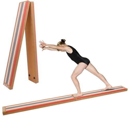 Modern-Depo 8ft Balance Beam Folding Floor Gymnastics Equipment for Kids Adults, Non Slip, Gymnastics Beam for Training, Physical Therapy and Professional Home Training