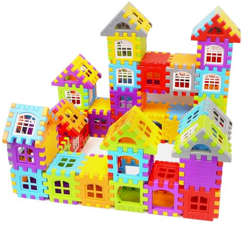 Zefphxs Bloques Construccion para Niños 310 Piezas Kits, Juego construccion,Juguetes Educativos Bloques de Construcción para 2 3 4 5 años