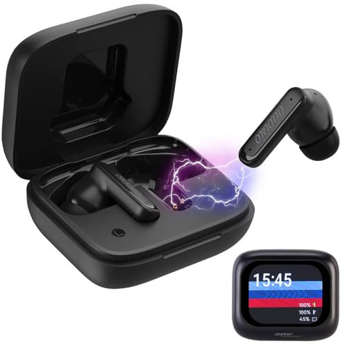 auvisio Écouteurs True Wireless IHS-470.BT avec réduction du Bruit et écran Tactile