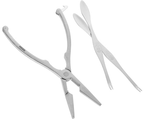 Hemobllo 3 Piezas Herramientas para Comer Mariscos Pinzas de Aleación de Zinc para Abrir Cangrejo y Langosta Fácil y Seguro Accesorios Prácticos para Disfrutar Mariscos Elegantes