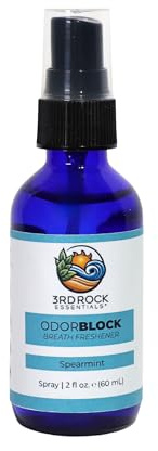 3rd Rock Essentials | ODORBlock Natural Breath Freshener Spray | Non Toxic Alcohol Free & Sugar Free Odor Control Mouth Spray | All Natural Personal Care (2 fl oz | 1 Pack)
