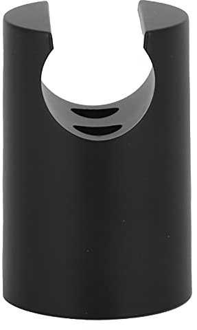 Soporte para Ducha de Pared Negro con Abrazadera, Accesorio Baño Montado en Pared para Cabezal de Ducha de Mano, ABS Duradero y Fácil Instalación