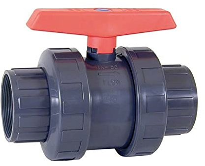 Válvula esfera PVC roscada 25mm. Llave de paso bola utilizada en tuberías de polietileno y PVC 25 mm 3/4. Válvula anti retorno agua regula el flujo de líquido