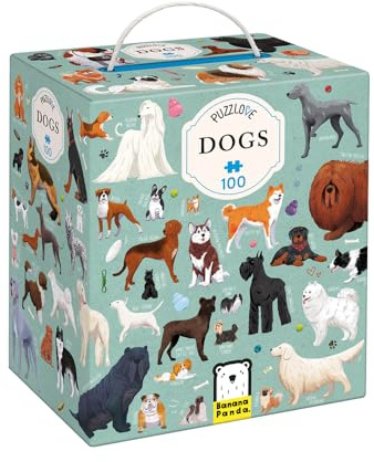 Banana Panda Puzzlove Puzzle Dogs - für Kinder ab 5 Jahren - Bodenpuzzle - Puzzle mit Hunden für Kinder - 100 Teile - Hunderassen - für Jungen und Mädchen - Klassische Puzzles