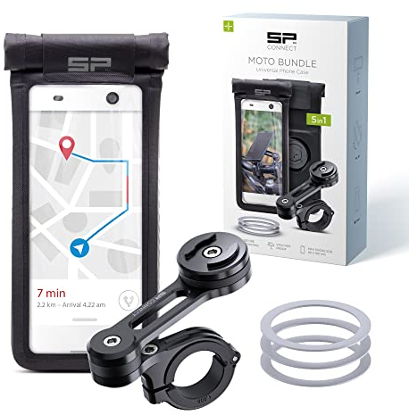 SP CONNECT Moto Bundle II | SPC+ | Universal Phone Case SPC+ L | Universal Handyhalter für Motorrad Bike Moped Roller | Gadget Halterung für Navi
