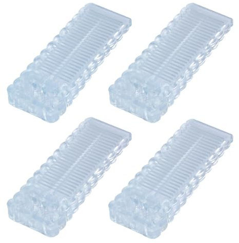 Alyvisun Rubber Door Stoppers for Floor, 4Pcs Anti-Skid Doorstop Wedges Durable Wedge Locks Retainer Non-Slip Stackable Blocker for All Types Floors Indoor Outdoor