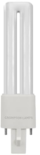 Crompton Lamps LED PLS 3W G23 Single Turn S-Type Direct to Mains (7W Equivalent) 3000K Warm White Opal 360lm 2-Pin Light Bulb