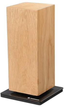 Zassenhaus SPIN Bloc à couteaux magnétique pour 8 couteaux - Porte-couteaux en bois magnétique - Utilisable multi-côtés - Rotatif - Pour couteaux à viande, hachoir et plus encore - 13 × 13 × 25,5 cm -