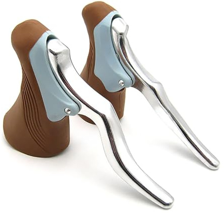 Ejoyous Palanca de Freno de Bicicleta, Palanca de Freno de Bicicleta de Carretera, Mango de Freno, Palanca de Freno de Manillar de Aluminio Ligero para Bicicletas de Montaña y de (Café)