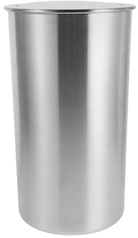 Toddmomy Cubo de Basura Empotrado de Acero Inoxidable de 5.5l Tapa Abatible y Giro 360° para Cocina y Restaurante, Diseño Redondo Mano