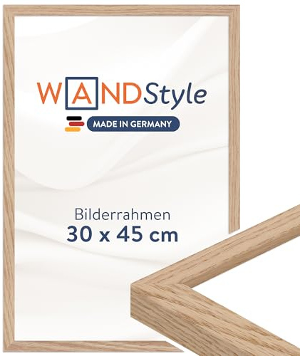 WANDStyle tavelram ek 30x45 cm av trä i modern stil för upphängning, affischram Made in Germany - H950
