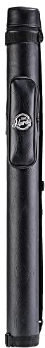 Hardy Tom Billardköcher rund – Tasche für 2 Queues + Ersatzoberteil, 85 cm, schwarz, Robustes Kunstleder, mit Zubehörtasche & Tragegurt, ideal für Pool & Snooker-Queues