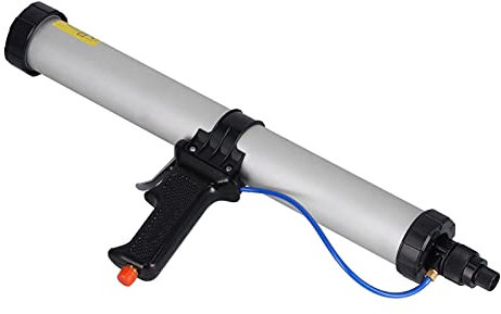 Pneumatisches Kartuschenpistolen-Set, 600 Ml, Großes Fassungsvermögen, Applikator aus Aluminiumlegierung mit 6 Kartuschen, Verlängerter Düse, 0 Bis 123 Psi