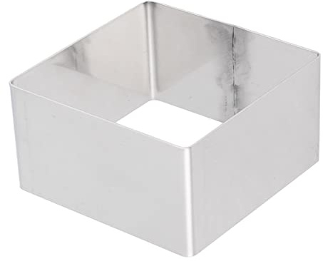 PRETYZOOM Molde Cuadrado de Acero Inoxidable para Hornear Mousse y Pasteles, Anillo para Pastel Función de Corte, Herramienta Resistente y Fácil de Usar