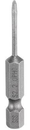 QUARKZMAN #0 Embout de Tournevis Cruciforme Phillips Ph0 Tige Hexagonale de 1/4 Longueur de 50mm en Acier S2 Magnétique À Tête Cruciforme pour Perceuse Électrique Tige de 2mm