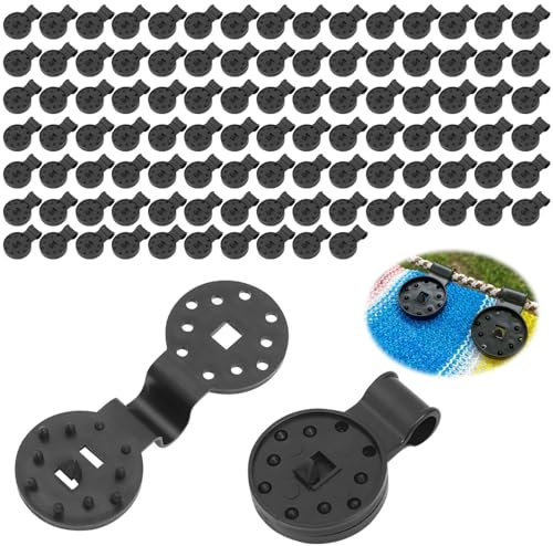 LYPPUL Lot de 100 clips en plastique pour toile d'ombrage, clips de fixation pour moustiquaire, auvent de jardin, abris anti-oiseaux