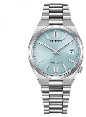 Citizen Tsuyosa automatisk klocka för herr blå bakgrund NJ0200-50L stålfodral och armband