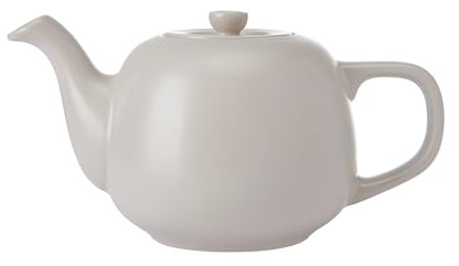 La Cafetière Teekanne, klassisch, Farbe Latte, traditionell, mit komfortablem Griff und tropffreiem Ausgießer, für 2 Tassen, geeignet für Teebeutel, leicht zu reinigen, spülmaschinenfest, 600 ml