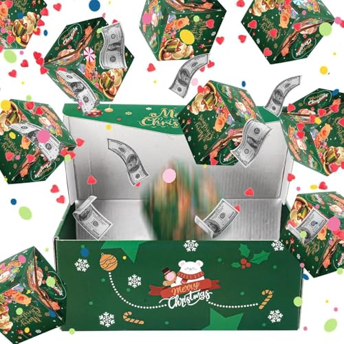 Coffret Surprise Pop-Up DIY, Boîte Explosive Cadeau de Noël, Idée Originale pour Anniversaires, Mariages et Fêtes (F)