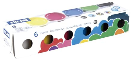 MILAN - Boîte de 6 Pots de Gouache 25 ML