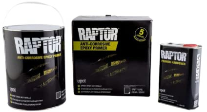 UPol Raptor Anti Corrosive Epoxy Primer Grey 5 litre Kit plus hardener 2K High Performance