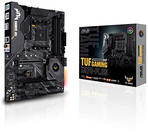 ASUS TUF Gaming X570-Plus Mainboard Sockel AM4 (Ryzen 3000 kompatibel, ATX-, PCIe 4.0, DDR4, USB 3.2, Aura Sync)