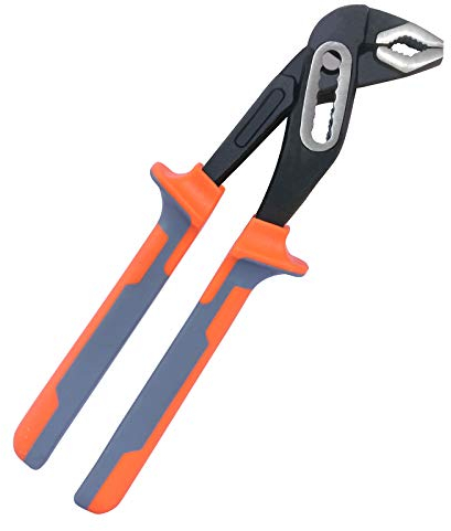 Sharp-tec Alicates de bomba de agua de 200 mm, empuñaduras de tubería ajustables rápidas, llave de fontanería de junta deslizante, alicates de lengüeta y ranura con gran capacidad de mandíbula y mango