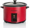 Eamoment ERC-10CRD 1.8L | 700W cuiseur à riz et insert vapeur noir chaud et cuire 1-10 personnes marmite à revêtement antiadhésif, cuillère à riz et tasse à mesurer, couvercle en verre