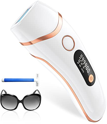 Epilatore Luce Pulsata,Laser Peli Donna 999,900 Flash e 9 Livelli di Energia e 3 Funzioni Avanzate- HR/SC/RA Perfetto Per Viso/Schiena/Bikini/Ascelle/Corpo