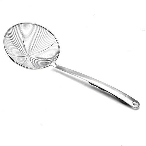 Cucchiaio scanalato, setaccio, colino, filtro a rete in acciaio inossidabile, mestolo con filtro for scorie di ragno solido con manico Utensili da cucina, professionale, facile da pulire. Colini for A