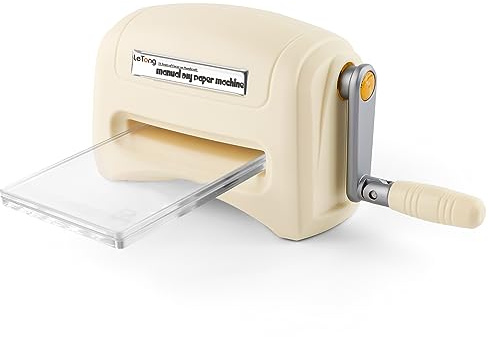 Briartw Macchina per Goffratura e Taglio Manuale Beige - Mini Fustellatrice per Artigianato Con Cuscinetti